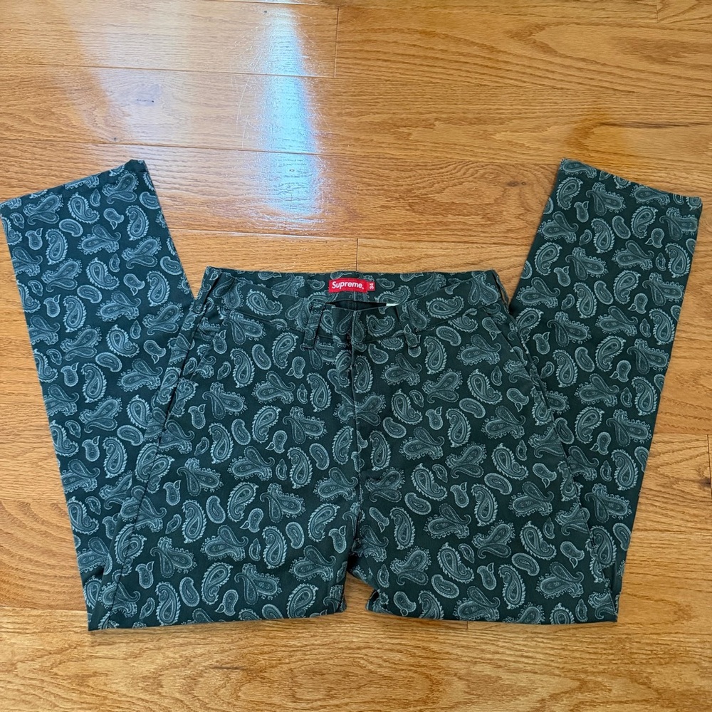 Supreme Paisley Chinos, size 34